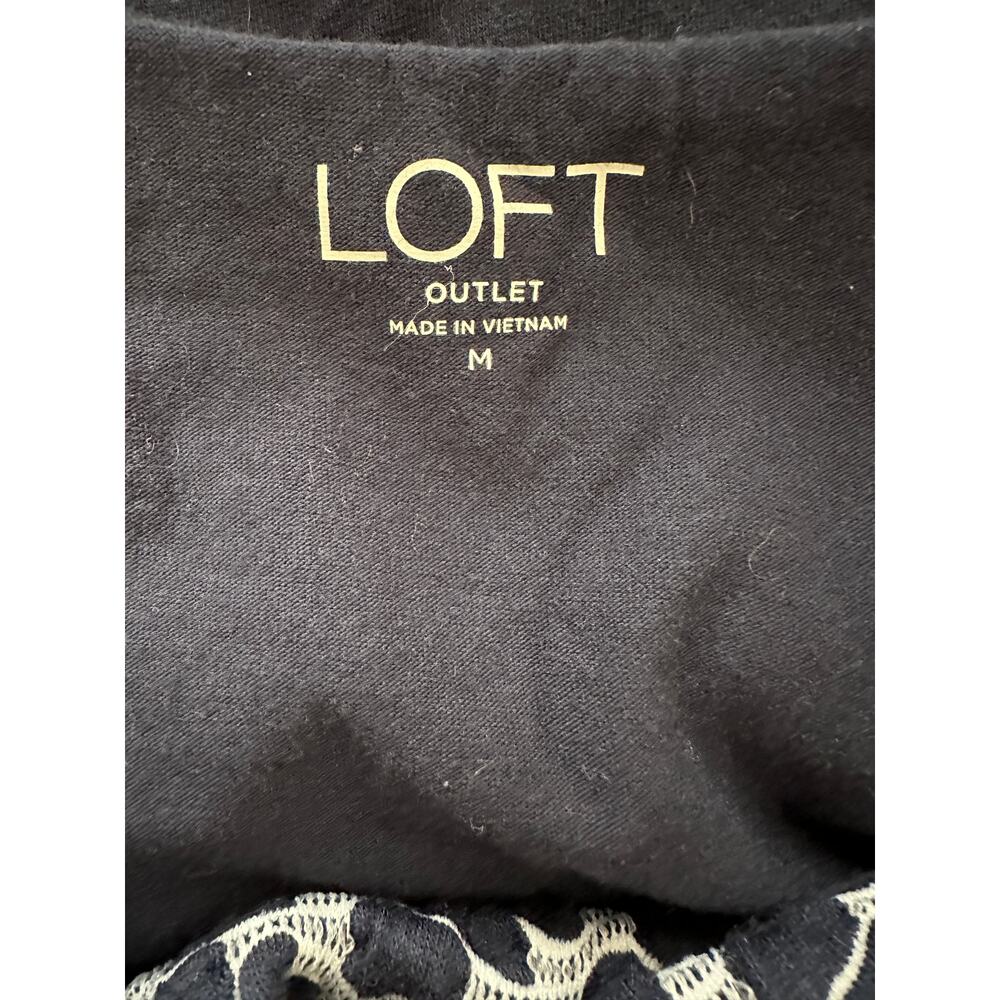 LOFT Outlet Tank Top Bundle M Navy Blue Cami Set Floral & Textured - Picture 4 of 11